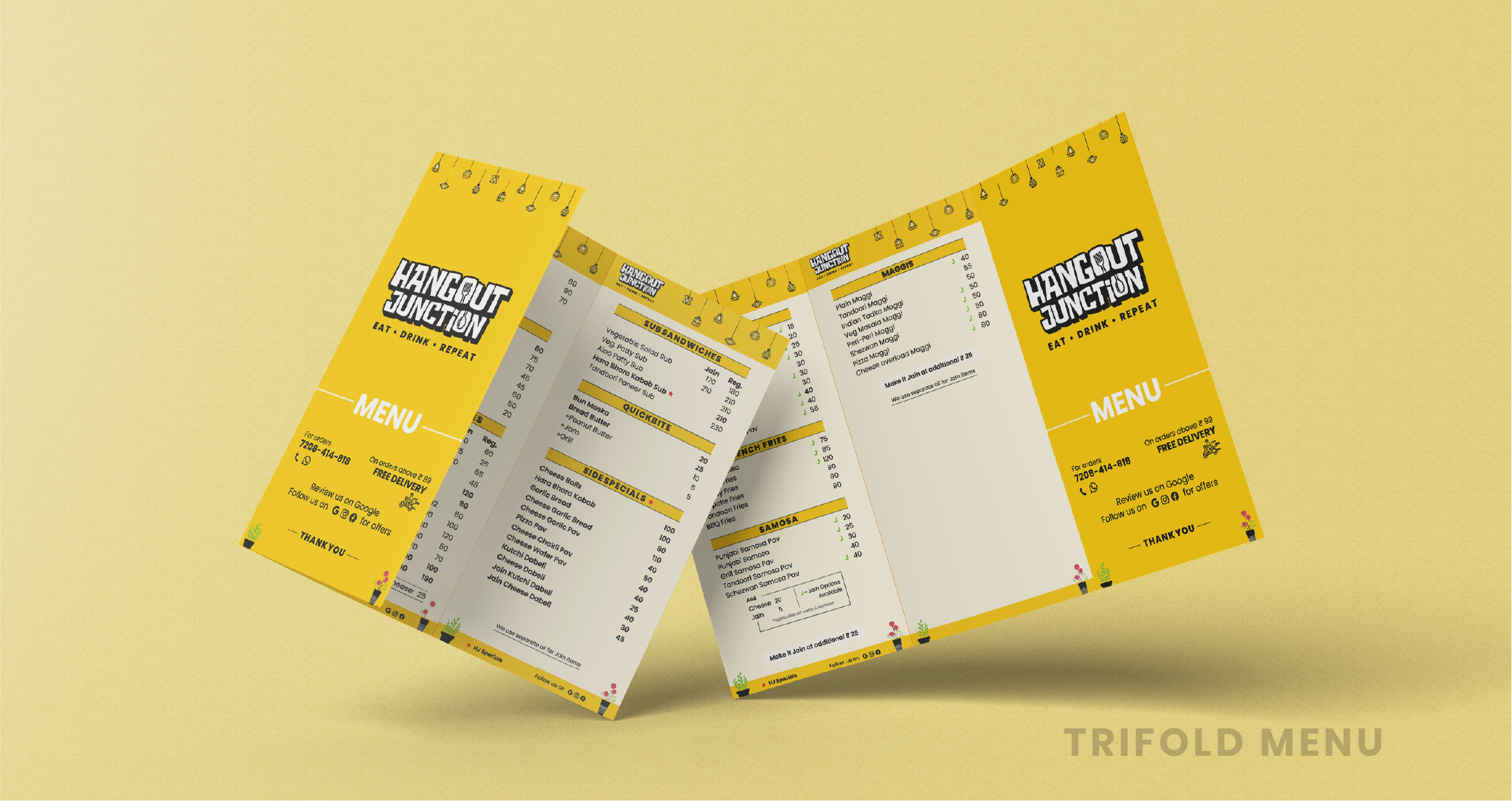 hangout-junction-trifold-menu-design